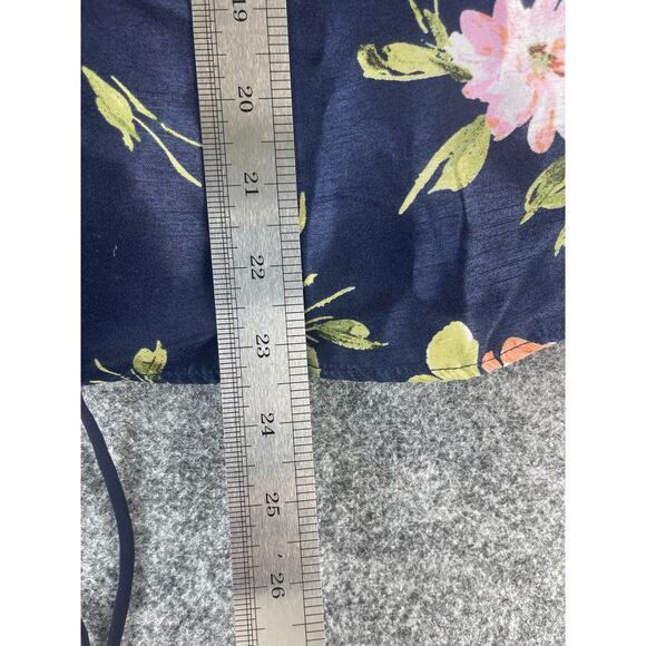 NWT City Studio Navy Blue Floral lace Mini Tiered Dress Junior's Size 5 - Picture 6 of 7